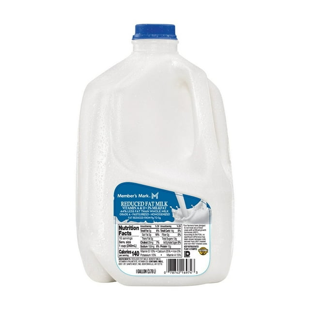 Member's Mark 2% Reduced Fat Milk, 1 gal.