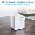 thumbnail image 2 of Midea Cube 50 Pint Smart Dehumidifier with Built-in Pump, For rooms up to 4,500 Sq. Ft., Energy Star Certified, 2 of 7