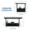 thumbnail image 22 of Range Covered U-Shape Outdoor Kitchen w/ Bar, Grill & Pizza Oven, 22 of 24