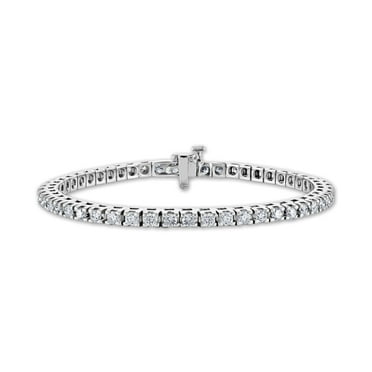 Round Cut Diamond Tennis Bracelet in 14K Gold