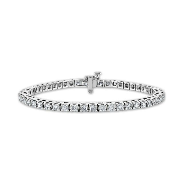 Round Cut Diamond Tennis Bracelet in 14K Gold