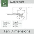 thumbnail image 5 of Hunter 60" Dondra Ceiling Fan With LED Light Kit And Pull Chain, Choose Color, 5 of 11