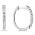 thumbnail image 3 of 0.49 CT. T.W. Prong-Set Diamond Hoop Earrings in 14K Gold (HI, I1), 3 of 3