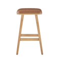 thumbnail image 3 of Bower Home Upholstered Wood Saddle Counter or Bar Stool, 2-Pack, 3 of 8