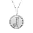 thumbnail image 1 of Diamond Initial Pendant Necklace in Sterling Silver, 1 of 5