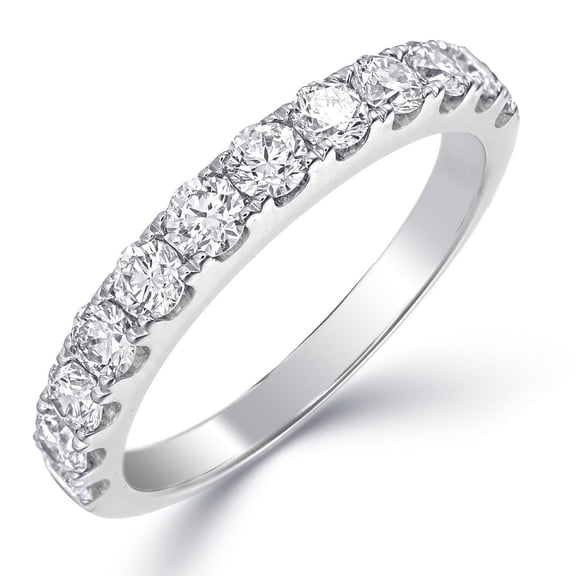 Round Cut Diamond Band in 14K Gold