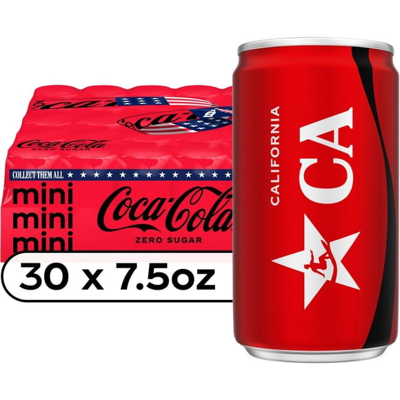 Coke Zero Sugar Soda Mini Cans, 7.5 fl. oz., 30 pk.