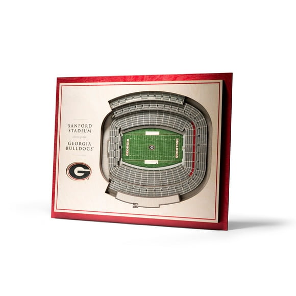 YouTheFan Georgia Bulldogs 17"x13" 3D 5 Layer Stadium View Wall Art