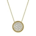 thumbnail image 1 of 0.70 CT. T.W. Round Cut Pave Disc Diamond Pendant Necklace in 14K Gold, 1 of 8
