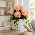 thumbnail image 4 of Artificial 26" Hydrangeas with Mixed Ivy in Ceramic Planter - White, Blue, or Pink, 4 of 5