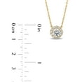 thumbnail image 6 of 1.16 CT. TW Round Cut Halo Diamond Station Necklace in 18K Gold, 6 of 6