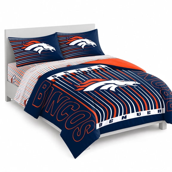 Logo Brands Denver Broncos Queen Bed-In-A-Bag Set