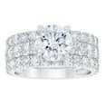 thumbnail image 1 of Lab Created Round Diamond Ring in 18K White Gold, 5.0 C.T.T.W., 1 of 7