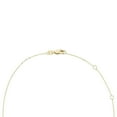 thumbnail image 3 of Oval Cut Genuine Gemstone & 0.11 CT. T.W. Diamond Halo Pendant Necklace in 14K Gold, 3 of 6