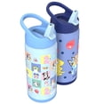 thumbnail image 3 of Zak Designs 14oz Double Wall Stainless Steel Siply Clutch Water Bottle, 2-Pack, 3 of 8