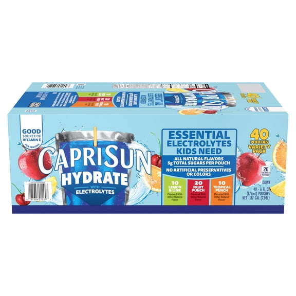 Capri Sun Hydrate Variety Pack, 6 fl. oz., 40 pk.
