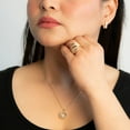 thumbnail image 6 of 0.50 CT. T.W. Double Circle Dancing Diamond Pendant Necklace in 14K Gold, 6 of 7