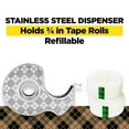 thumbnail image 3 of Scotch Stainless Steel Refillable Dispenser and Scotch Magic Tape with 66% Plant Based Adhesive, 0.75" x 550", 3 of 10