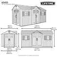 thumbnail image 12 of Lifetime 15' x 8' Dual Entry Outdoor Storage Shed, Gray, 12 of 12