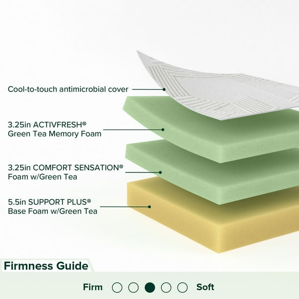 Zinus Night Therapy Medium 12” Memory Foam Mattress with