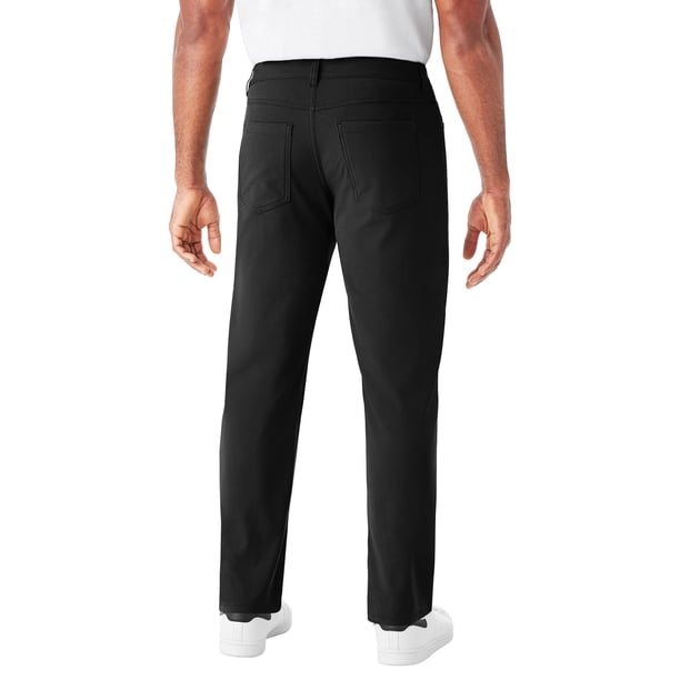 sam's club dress pants Member's Mark Men's Lightweight Comfort Waistband Straight Fit Denali Pant (Black Soot, 32x30)