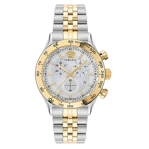 Versace Men's Hellenyium Chronograph Two-Tone Bracelet Watch, 44mm