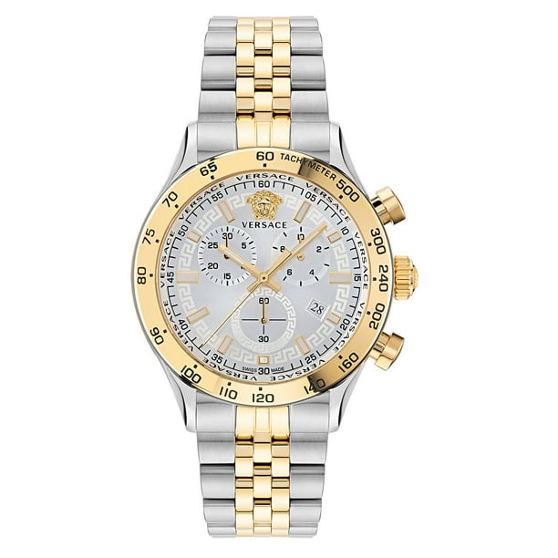 ヴェルサーチ　Hellenyium Hellenyium Chrono Watch Silver,Green | VERSACE US