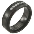 thumbnail image 2 of 0.20 CT. T.W. Round Cut Single Row Mens Diamond Band in Tungsten, 2 of 6