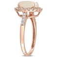 thumbnail image 4 of Opal and 0.36 CT. T.W. Diamond Halo Engagement Ring in 14K Gold, 4 of 6
