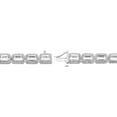 thumbnail image 3 of Emerald Cut Lab Created Gemstone Halo Tennis Bracelet in Sterling Silver, 3 of 5