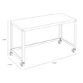 thumbnail image 3 of Hirsh 48" Wide Mobile Metal Desk for Home Office, Choose Color, 3 of 18