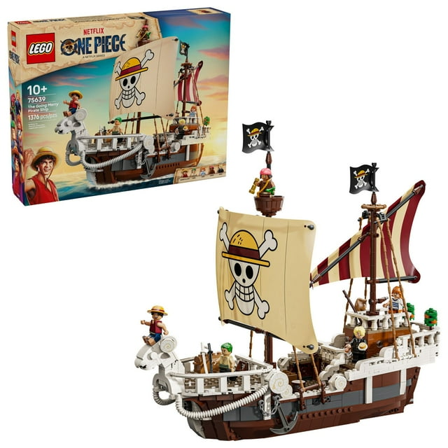 LEGO ONE PIECE The Going Merry Pirate Ship Building Set, 1376 pc.