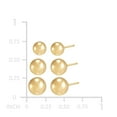 thumbnail image 3 of Ball Stud Earring Set in 14K Gold, 3 of 6