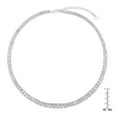 thumbnail image 3 of 925 Sterling  Silver Lab White Sapphire Tennis Necklace, 3 of 5