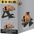 thumbnail image 1 of 4K's Cigarillo Foil Pouch, Diamond Pre-Priced $1.19 for 4 cigars, 15 pack, 1 of 2