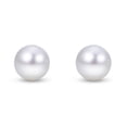 thumbnail image 2 of White Cultured Freshwater Pearl Stud Earrings, 2 of 3