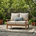 thumbnail image 4 of Cambridge Casual Sonoma Teak Deep Seating Patio Set, 7pc, 4 of 9