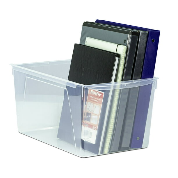 Storex Wide Book Bin, Set of 5, Clear - Samsclub.com