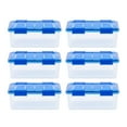 thumbnail image 6 of IRIS USA WeatherPro, 16 Quart Clear Plastic Storage Box with Protective Gasket Lid, 11.81" W x 17.43" L x 6.69" H, 6 Piece Set, 6 of 9