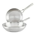 thumbnail image 1 of KitchenAid 3-Ply Base Stainless Steel Cookware Induction 2-Piece Fry Pans Set, Brushed Stainless Steel, 1 of 9
