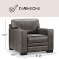 thumbnail image 4 of Emery Top-Grain Leather Arm Chair, Assorted Colors, 4 of 7