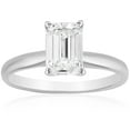 thumbnail image 1 of Emerald Diamond Solitaire Ring in 18K Gold, 1 of 3