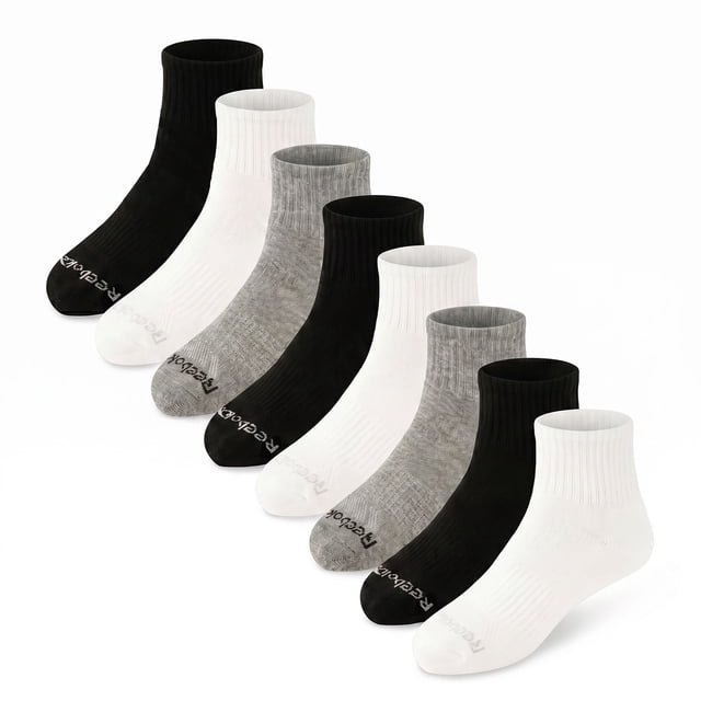 Reebok Kids 8-Pack Performance Quarter Sock