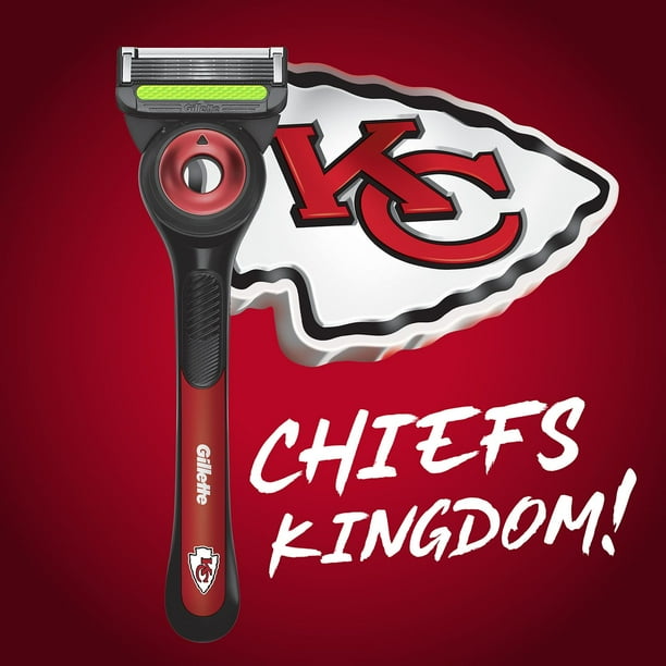 Gillette Labs NFL Kansas City Chiefs Men's Razor, Handle + 8