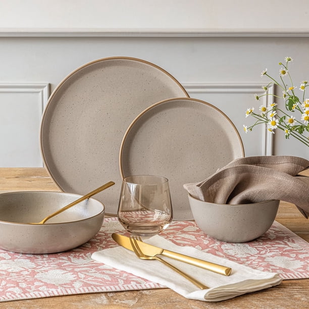 Over&back 16-Piece Artisan Stoneware Dinnerware Set