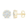 thumbnail image 2 of Lab Created Diamond Flower Earrings in 14K Gold, 1.00 C.T.T.W., 2 of 6