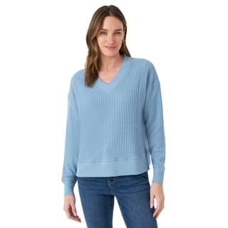 Seven7 Women's Waffle V-Neck Top