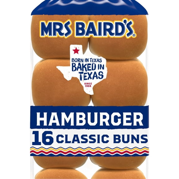 Mrs. Baird's 4" Hamburger Bun 16 ct.