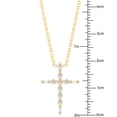 thumbnail image 3 of 0.23 CT.T.W. Diamond Cross Pendant Necklace in 14K Gold, 3 of 5
