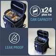 thumbnail image 4 of CleverMade Cardiff 24-Can Backpack Cooler, Navy/Neptune Blue, 4 of 6